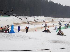 全日本スノーモビル選手権！！胎内スキー場。